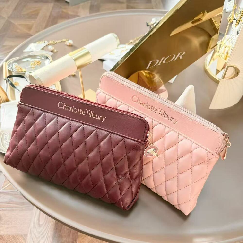 Charlotte Tilbury Quilted Pouch Collection (2 Colors) | VIP GWP Edition